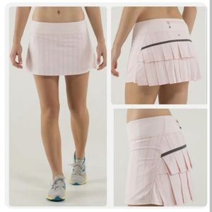 Lululemon Pace Setter Pink/Grey sz 6 Running Skirt / Skort Liner